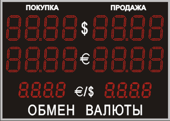 Табло курсов валют №12