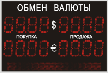 Табло курсов валют №13